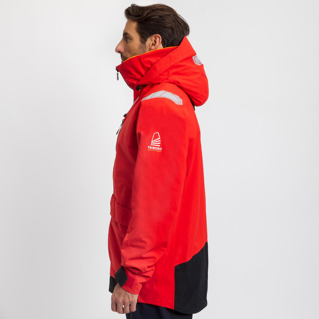 Men's Sailing Waterproof Sailing Jacket 500 - Red