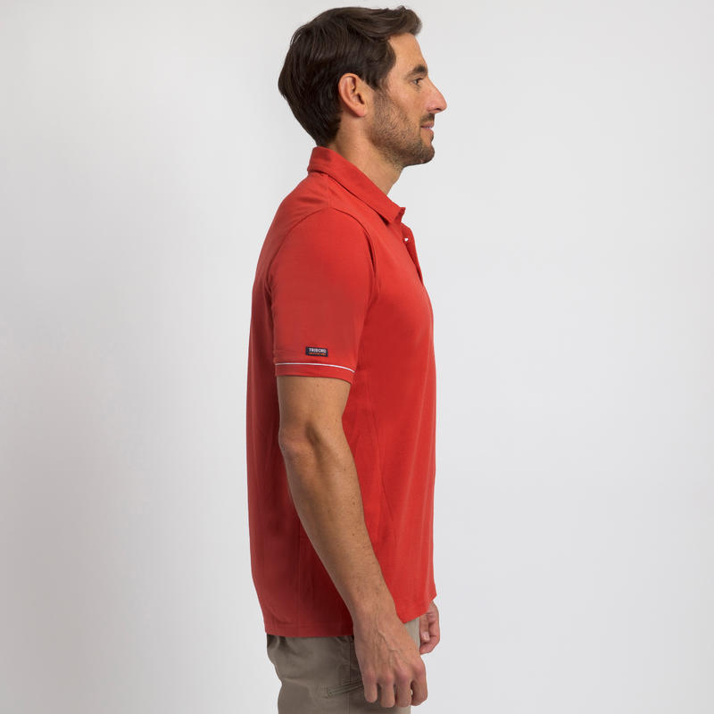 Sailing 100 Men's Sailing Short Sleeve Polo Shirt Red Decathlon