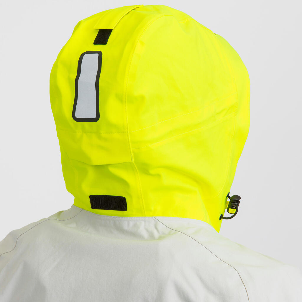 Men's boat regatta anorak Race 500 - grey yellow