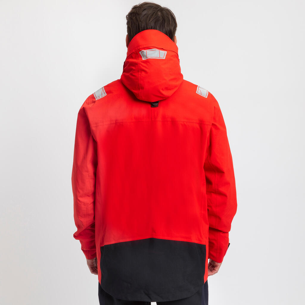 Men's Sailing Waterproof Sailing Jacket 500 - Red