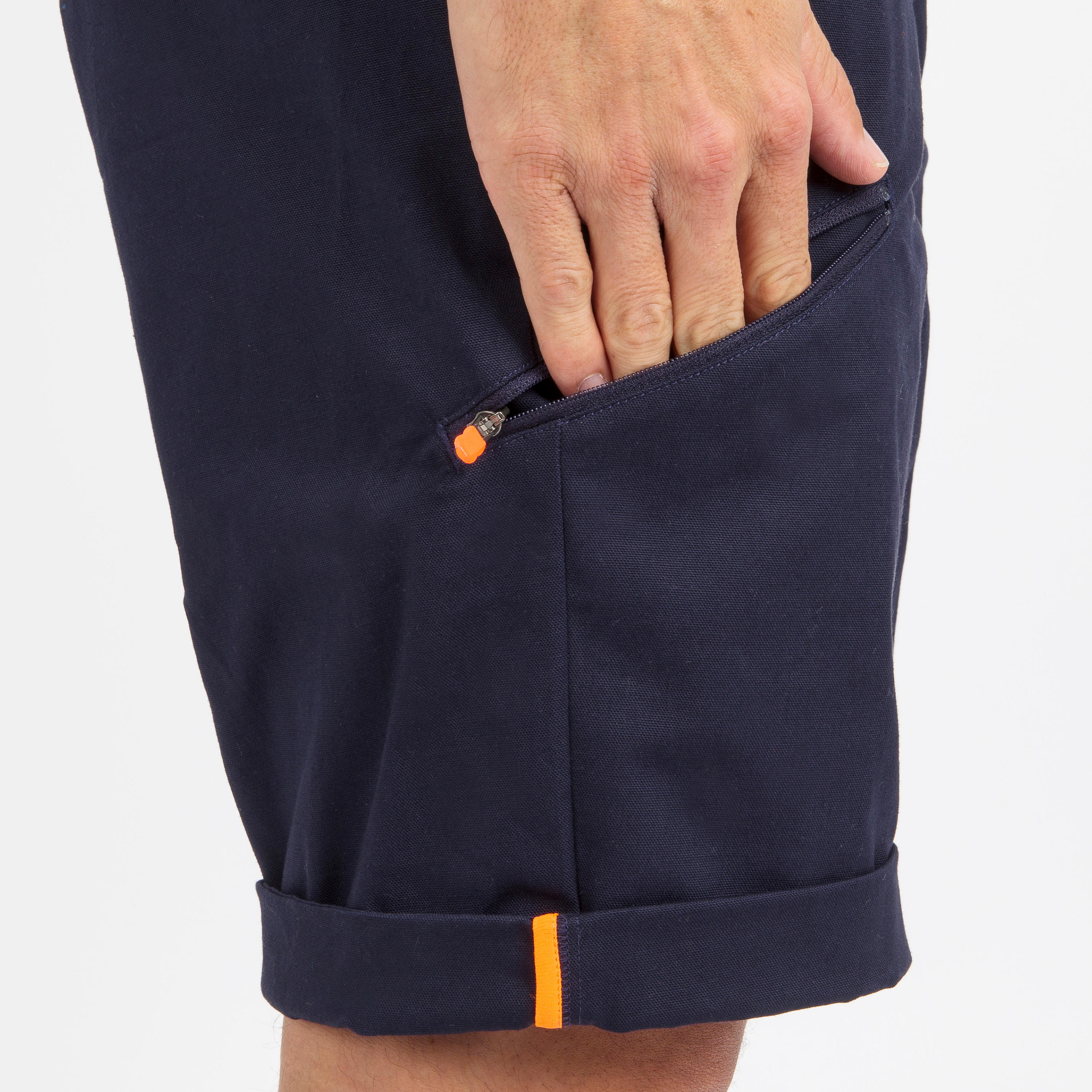 Men’s sailing Bermuda shorts - Sailing 100 navy 3/4