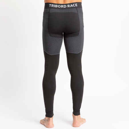 MEN'S SAILING TECHNICAL LEGGINGS RACE 500 - GREY BLACK