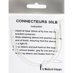 PECHE A LA MOUCHE CONNECTEUR TISSE 30LBS