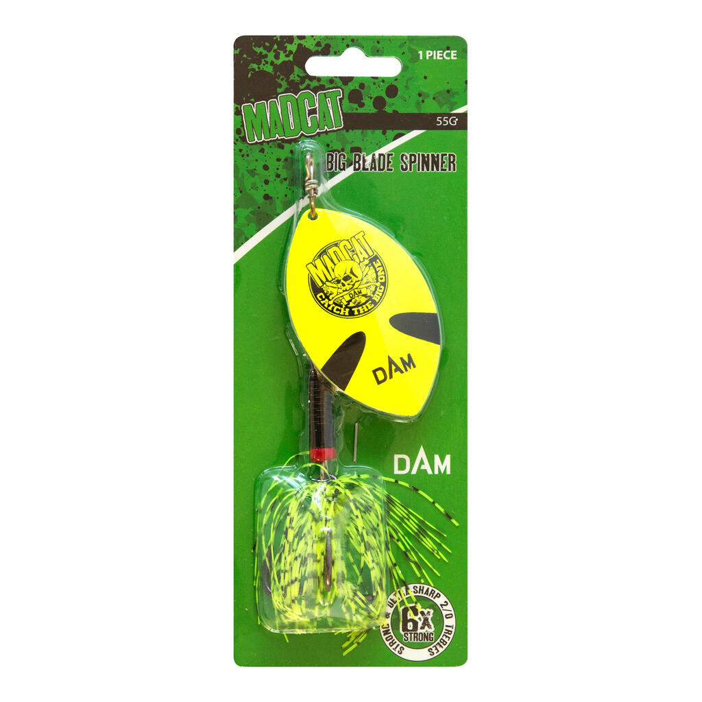 CATFISH FISHING MADCAT BIGBLADE SPIN 55 G FLUO SPINNER