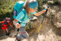 Kids’ Modular Hiking Trousers MH500 KID Aged 7-15 Turquoise