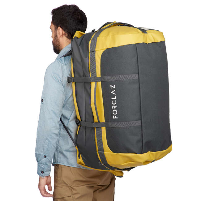 FORCLAZ Voyage 80 120L Extendable Holdall Yellow