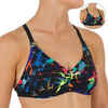 Black Jana rocki women's ultra chlorine-resistant swimming crop top