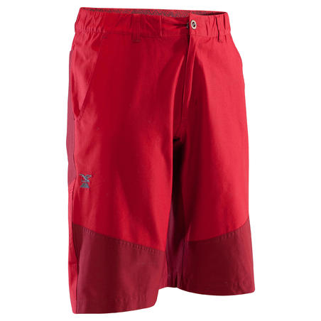 SHORT D'ESCALADE STRETCH - VERTIKA HOMME ROUGE GRENAT