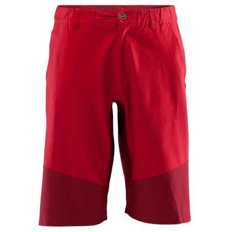 SHORT D'ESCALADE STRETCH - VERTIKA HOMME ROUGE GRENAT