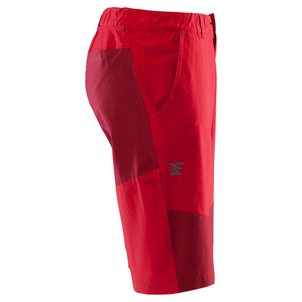 SHORT D'ESCALADE STRETCH - VERTIKA HOMME ROUGE GRENAT