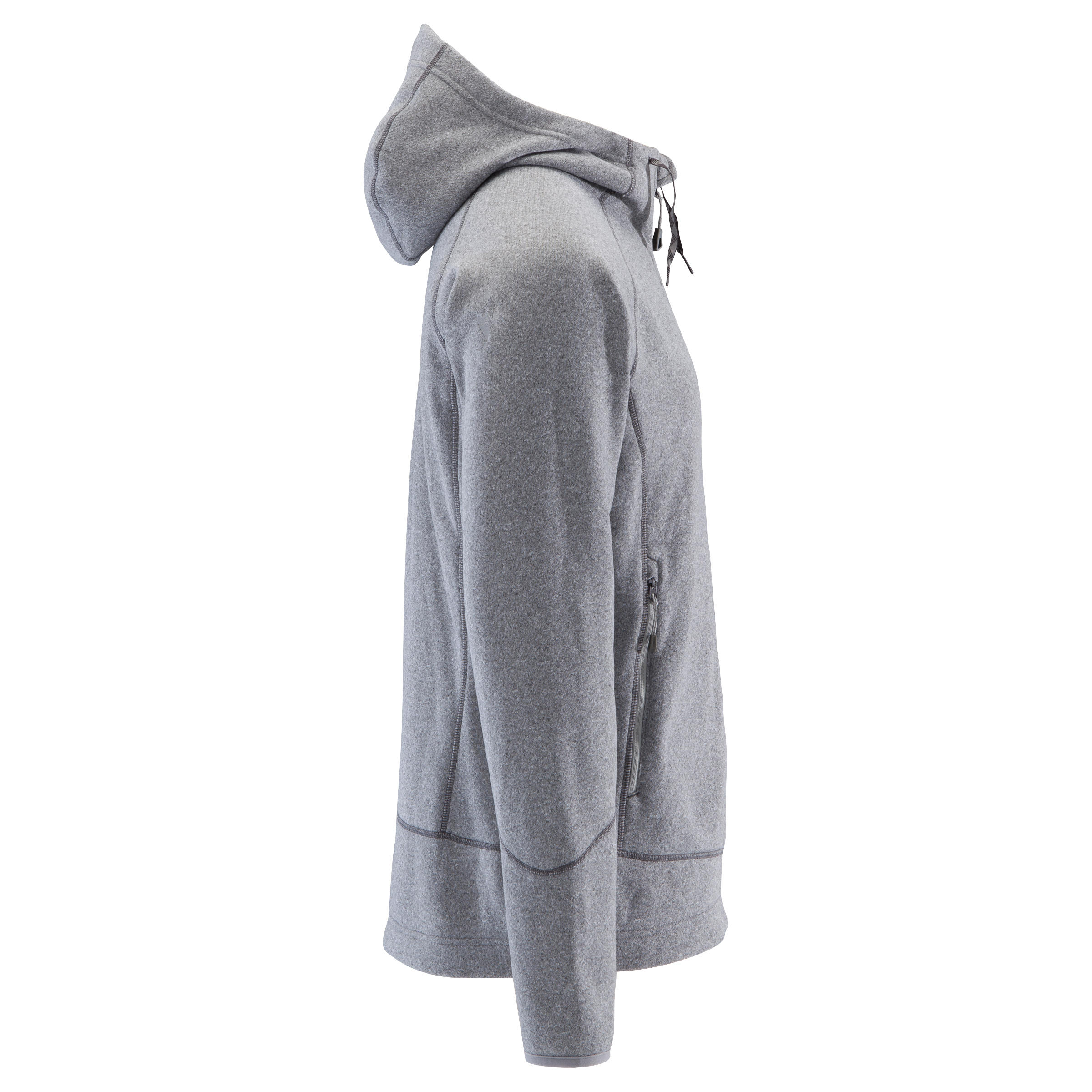 MEN'S WARM HOODED CLIMBING JUMPER ZINC GREY