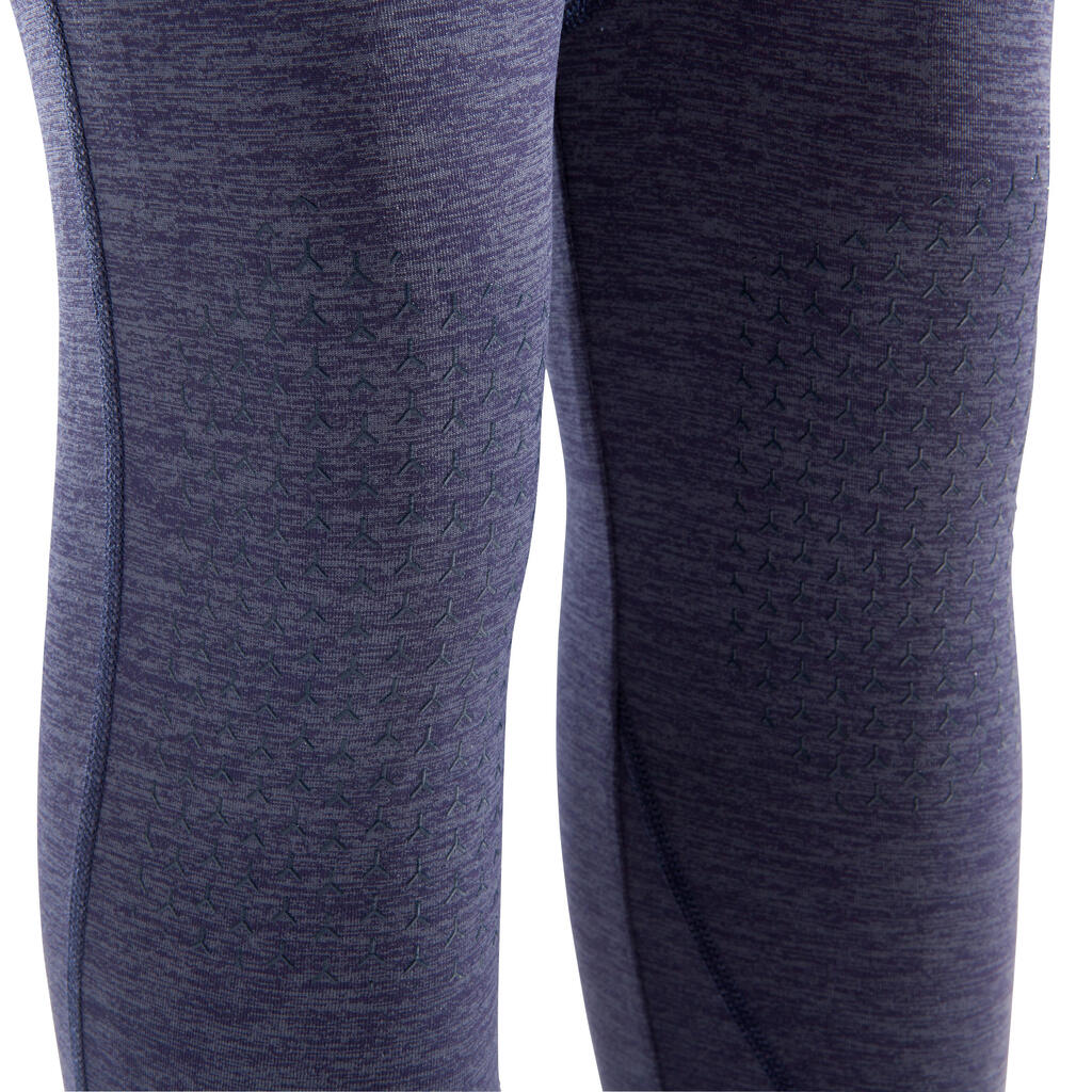 WOMEN’S CLIMBING LEGGINGS VERTIKA BURGUNDY AND DENIM BLUE