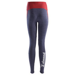 LEGGING D'ESCALADE-VERTIKA BORDEAUX ET BLEU FEMME