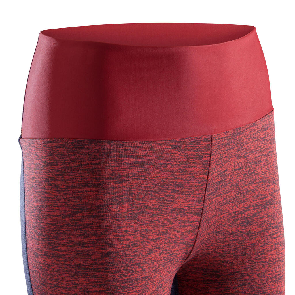 LEGGING D'ESCALADE-VERTIKA BORDEAUX ET BLEU DENIM FEMME