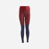 WOMEN’S CLIMBING LEGGINGS VERTIKA BURGUNDY AND BLUE