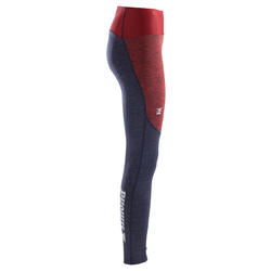 LEGGING D'ESCALADE-VERTIKA BORDEAUX ET BLEU FEMME