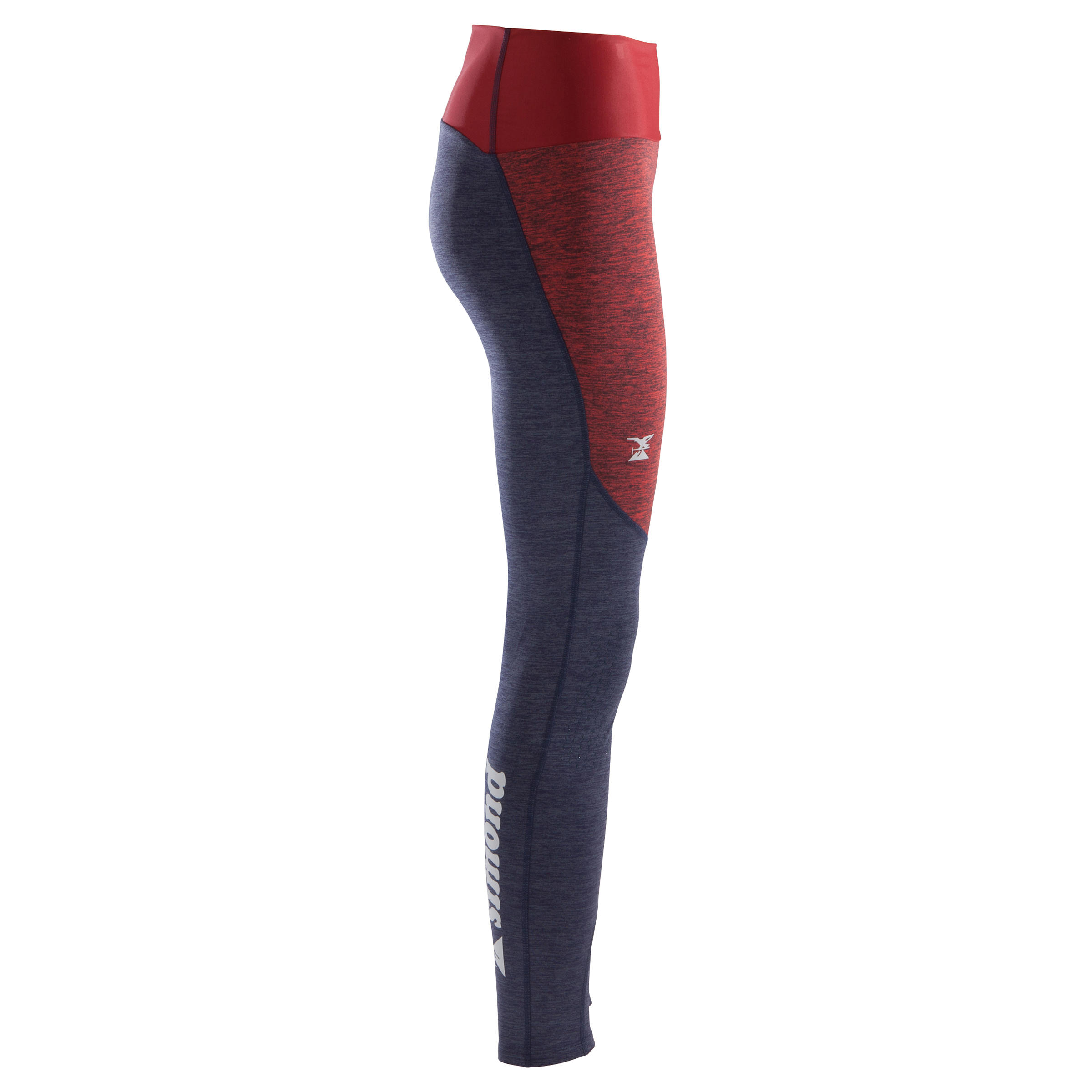 WOMEN S CLIMBING LEGGINGS VERTIKA BURGUNDY AND BLUE