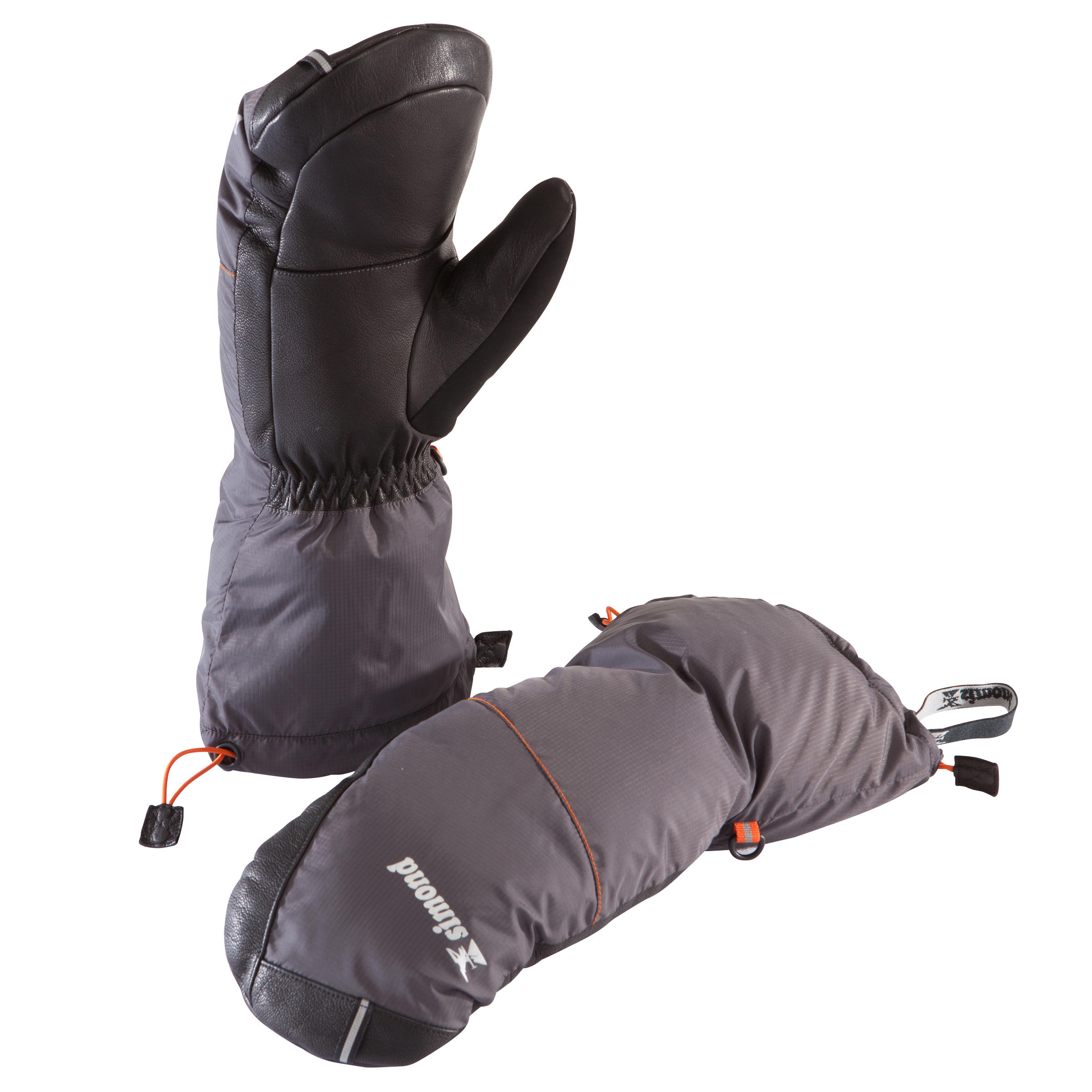 Down Mountaineering Mitts Makalu Charcoal grey Simond Decathlon