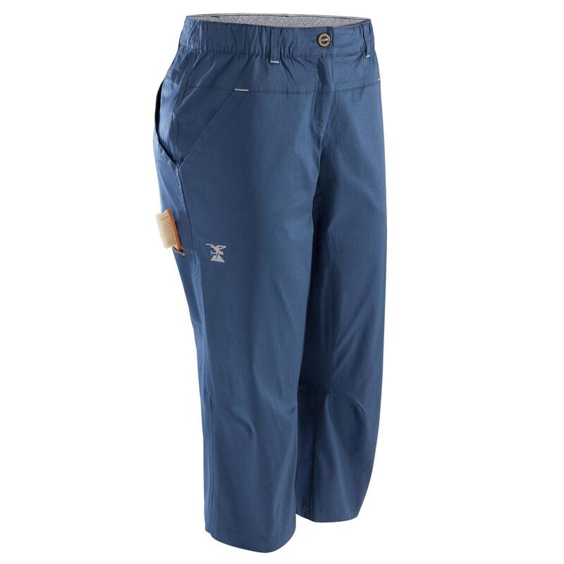 PANTACOURT D'ESCALADE STRETCH - VERTIKA FEMME BLEU ARDOISE