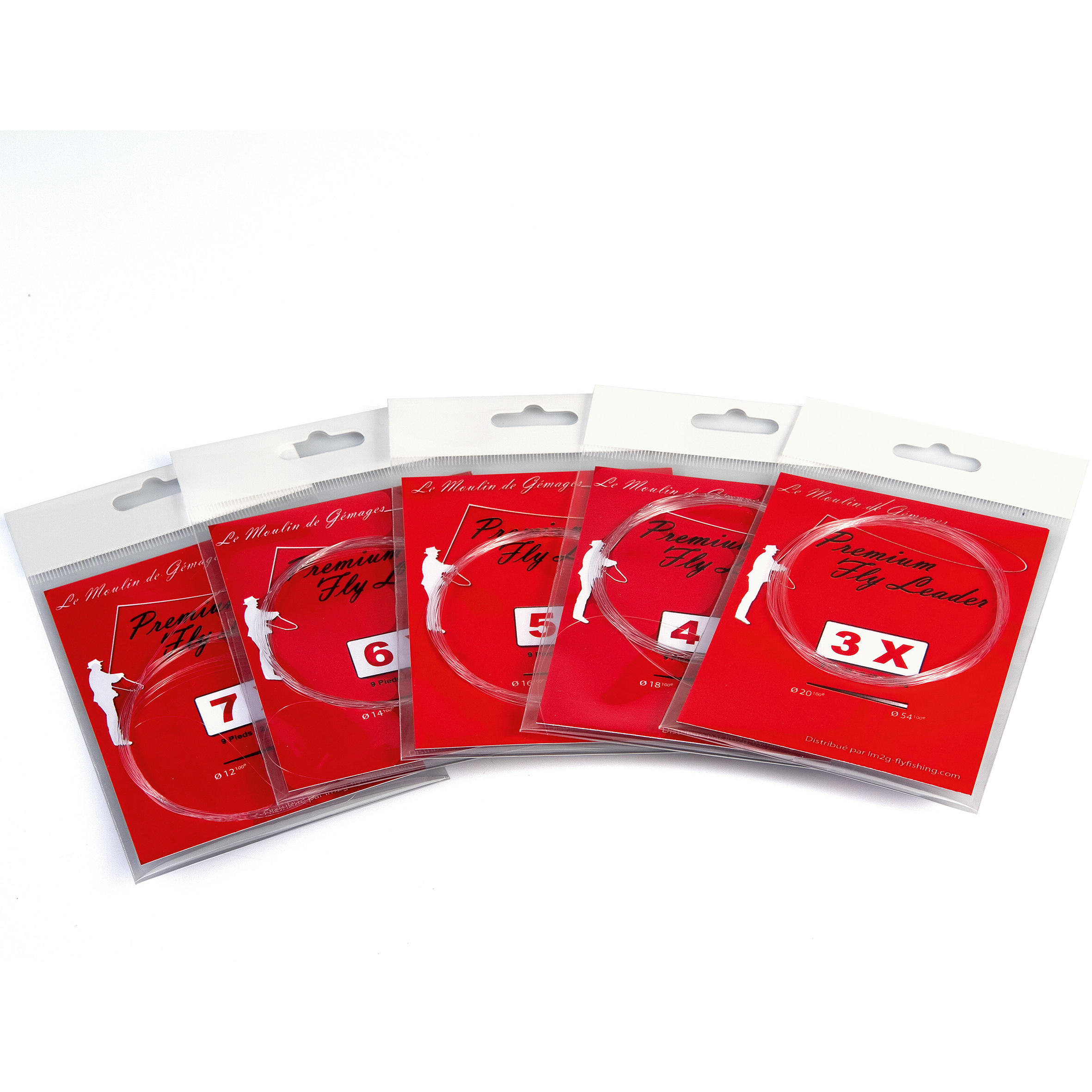 PECHE A LA MOUCHE BAS DE LIGNEx5 (Pointe 16/100) - Le moulin de gemages