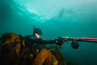 Neoprenjacke Freediving SPF 500 Glattneopren 5 mm Camouflage schwarz