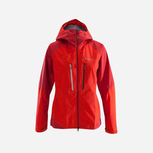 
      Women's Mountaineering Waterproof Jacket - Alpinism Light Red
  