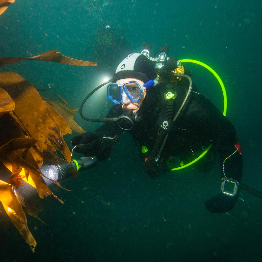 Pružná hadica k potápačskému octopusu Hyperflex opletená 100 cm žltá fluorescenčná