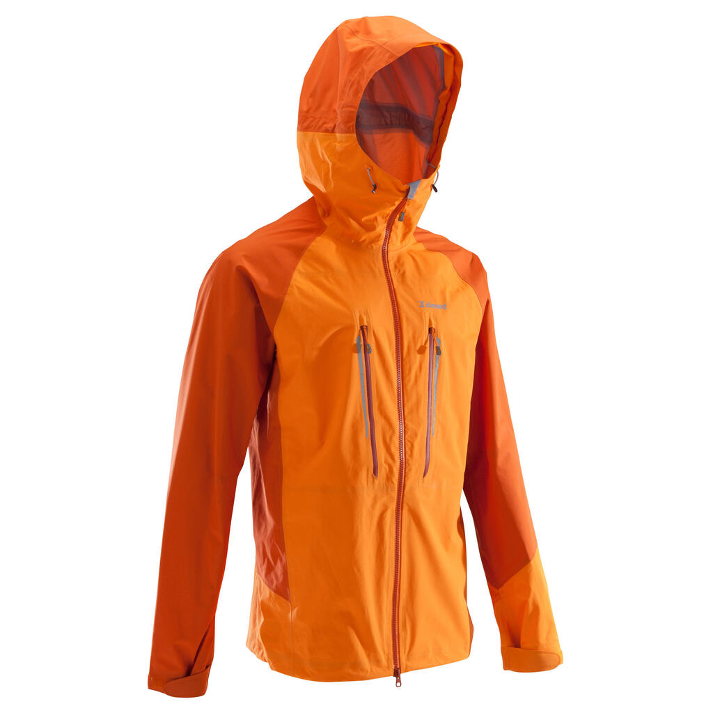 Regenjacke Bergsteigen Alpinism Light wasserdicht Herren orange