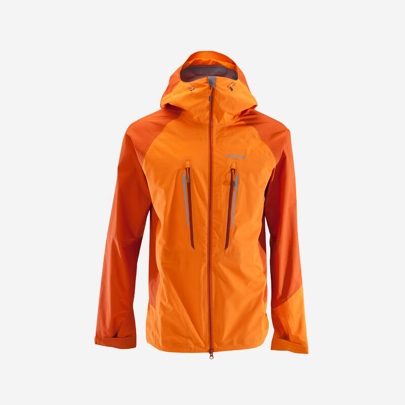 Waterdichte jas voor bergsport heren ALPINISM LIGHT oranje