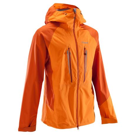 Men's Mountaineering Waterproof Jacket - Alpinism Light Orange | Simond