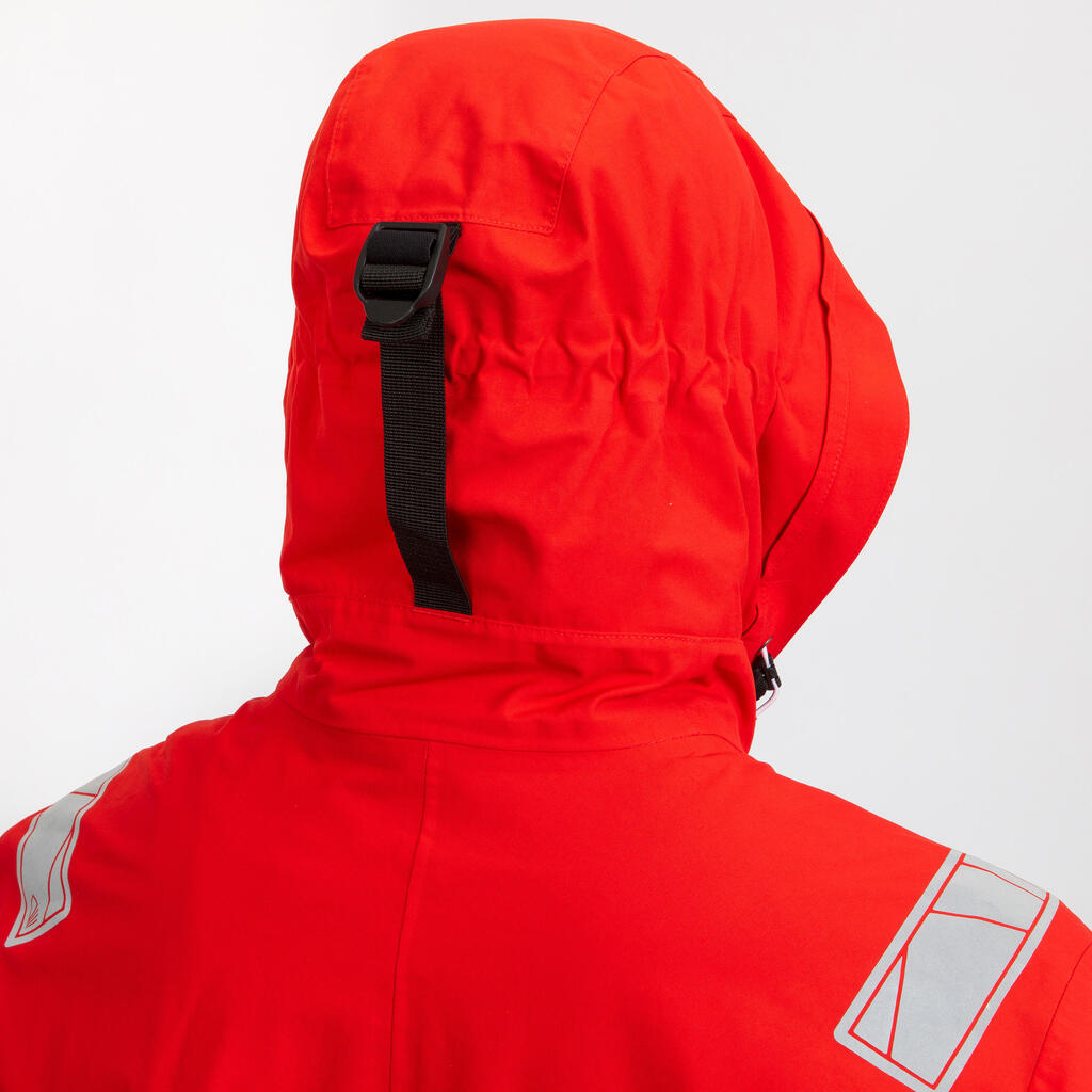 Men's Sailing Waterproof Sailing Jacket 500 - Red