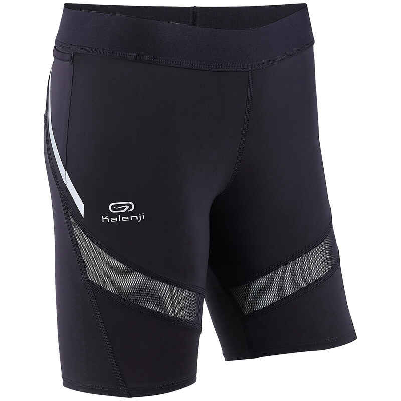 Laufshorts Tights Kiprun Support Damen schwarz Laufshorts Tights Kiprun Support Damen schwarz