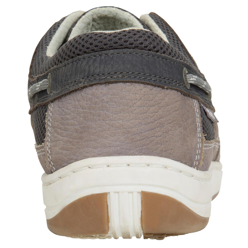 Chaussures bateau cuir homme CLIPPER Gris