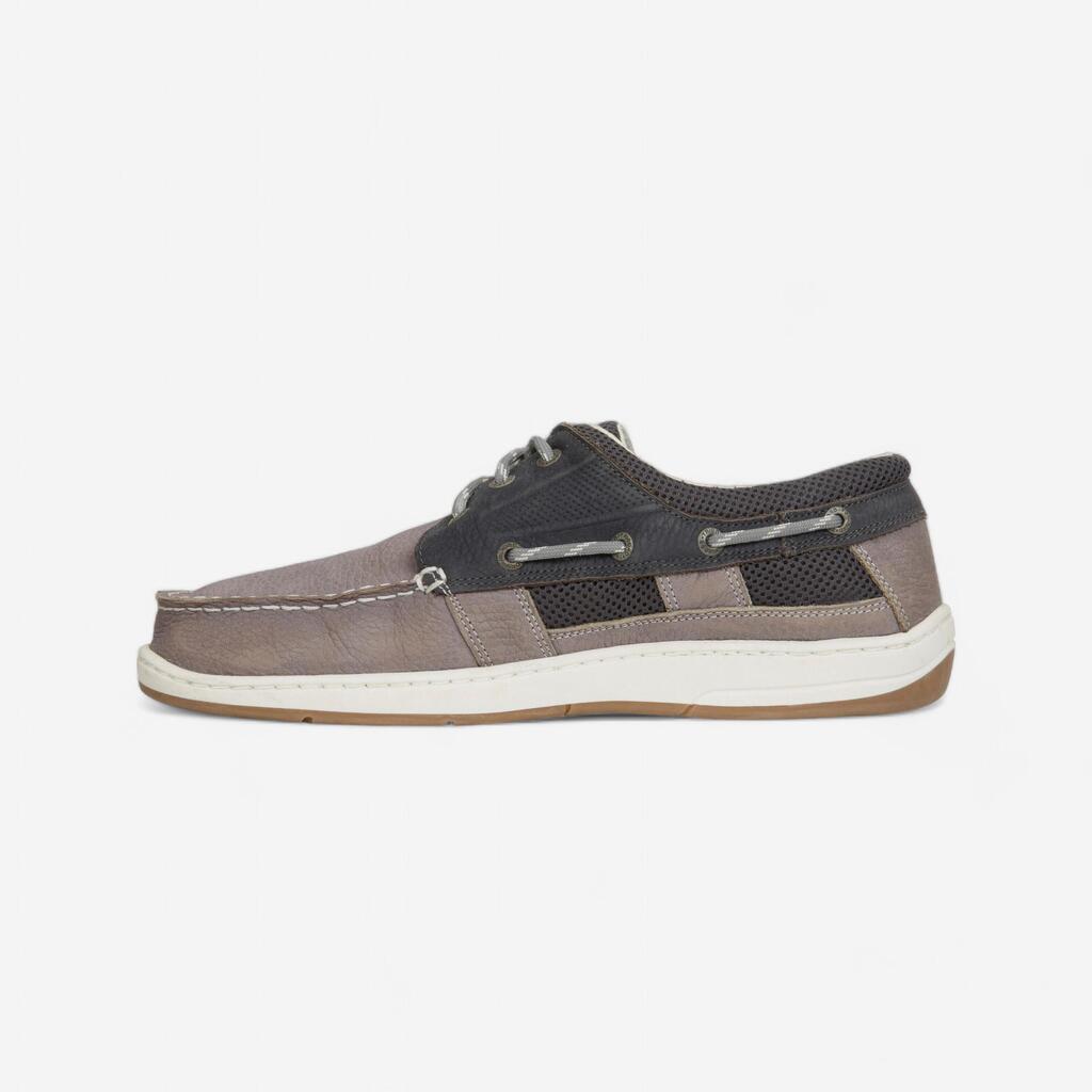 Chaussures bateau cuir homme CLIPPER Gris