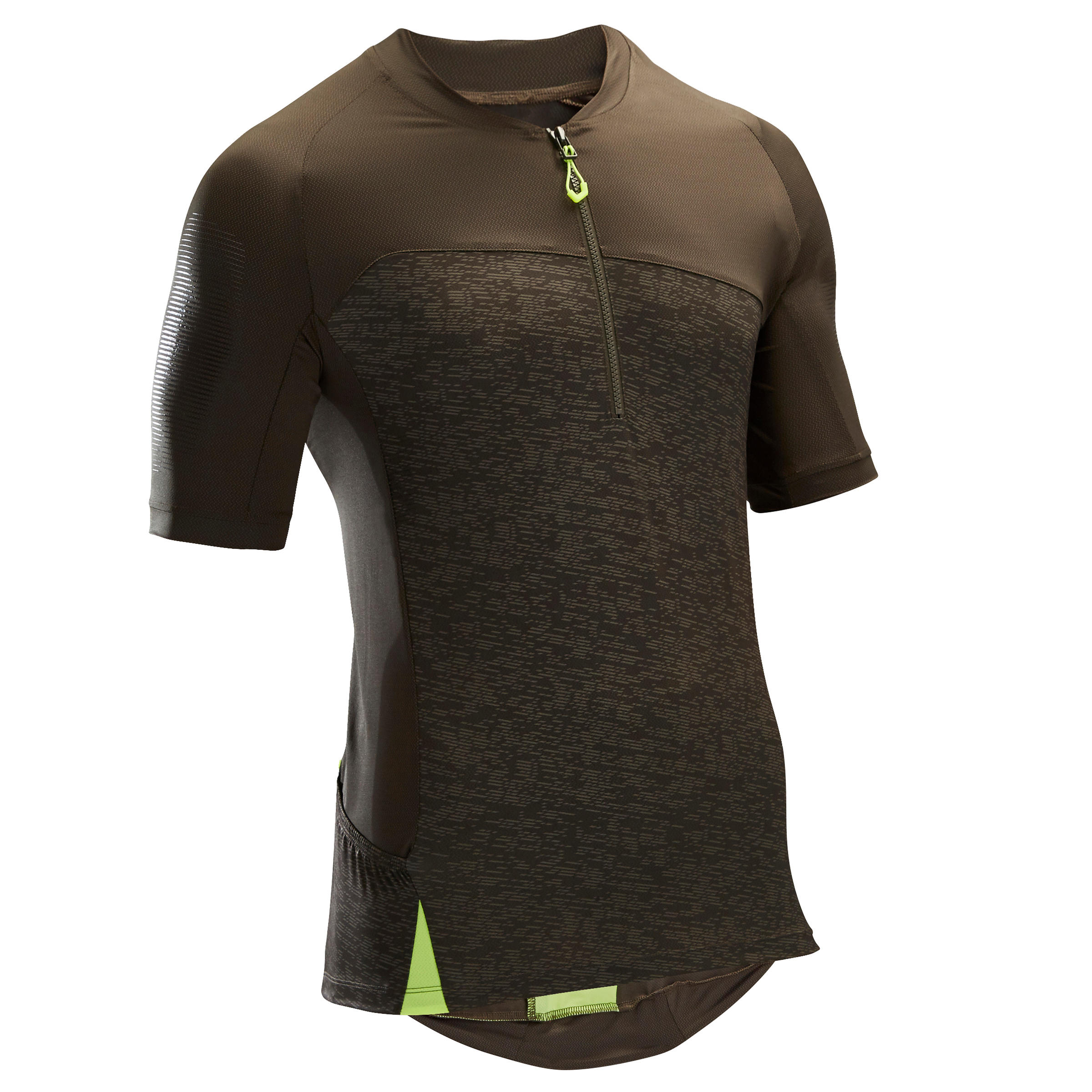 ROCKRIDER ST 500 Short-Sleeved MTB Jersey - Khaki