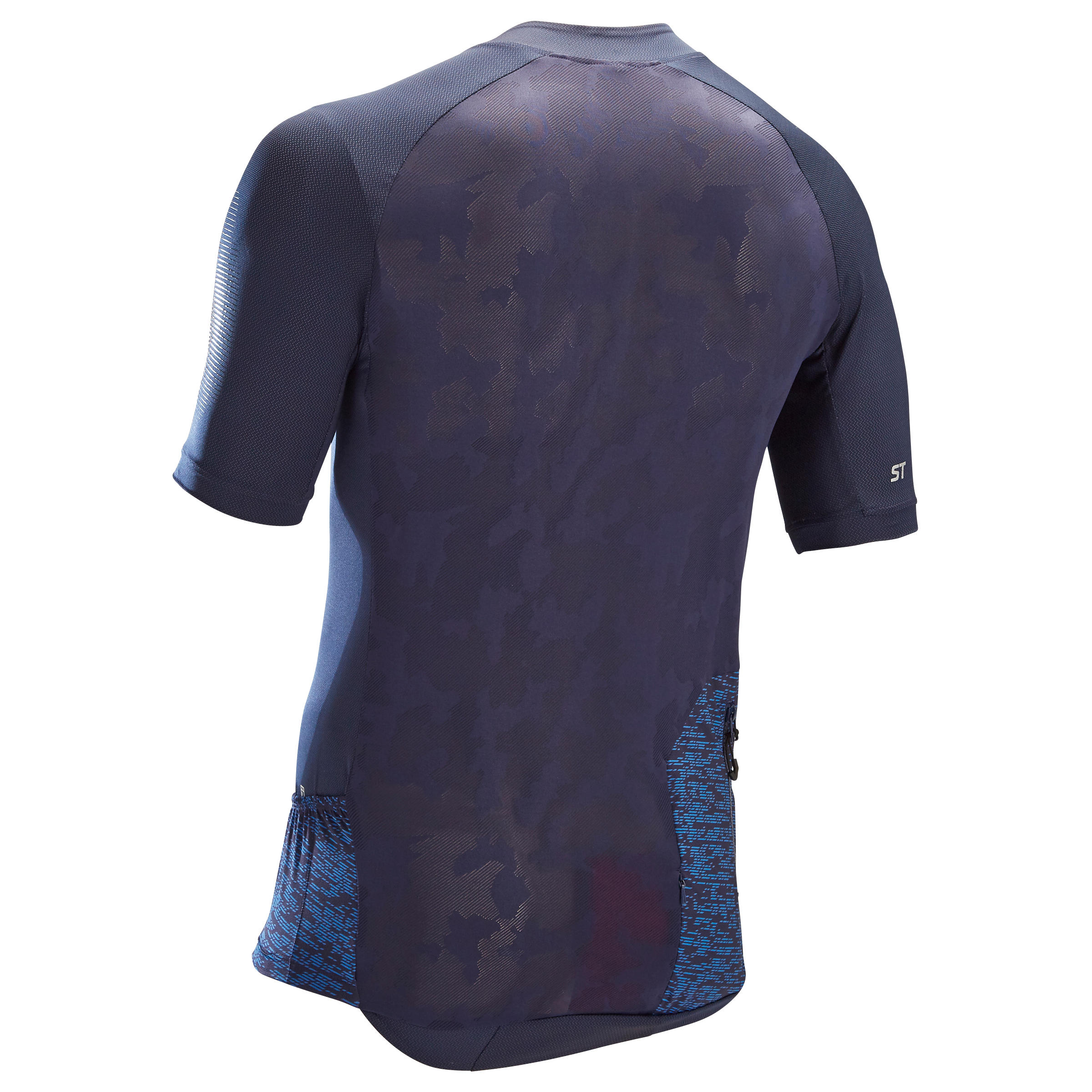 

ST 500 Short-Sleeved MTB Jersey - Blue/Red -  By ROCKRIDER | Decathlon