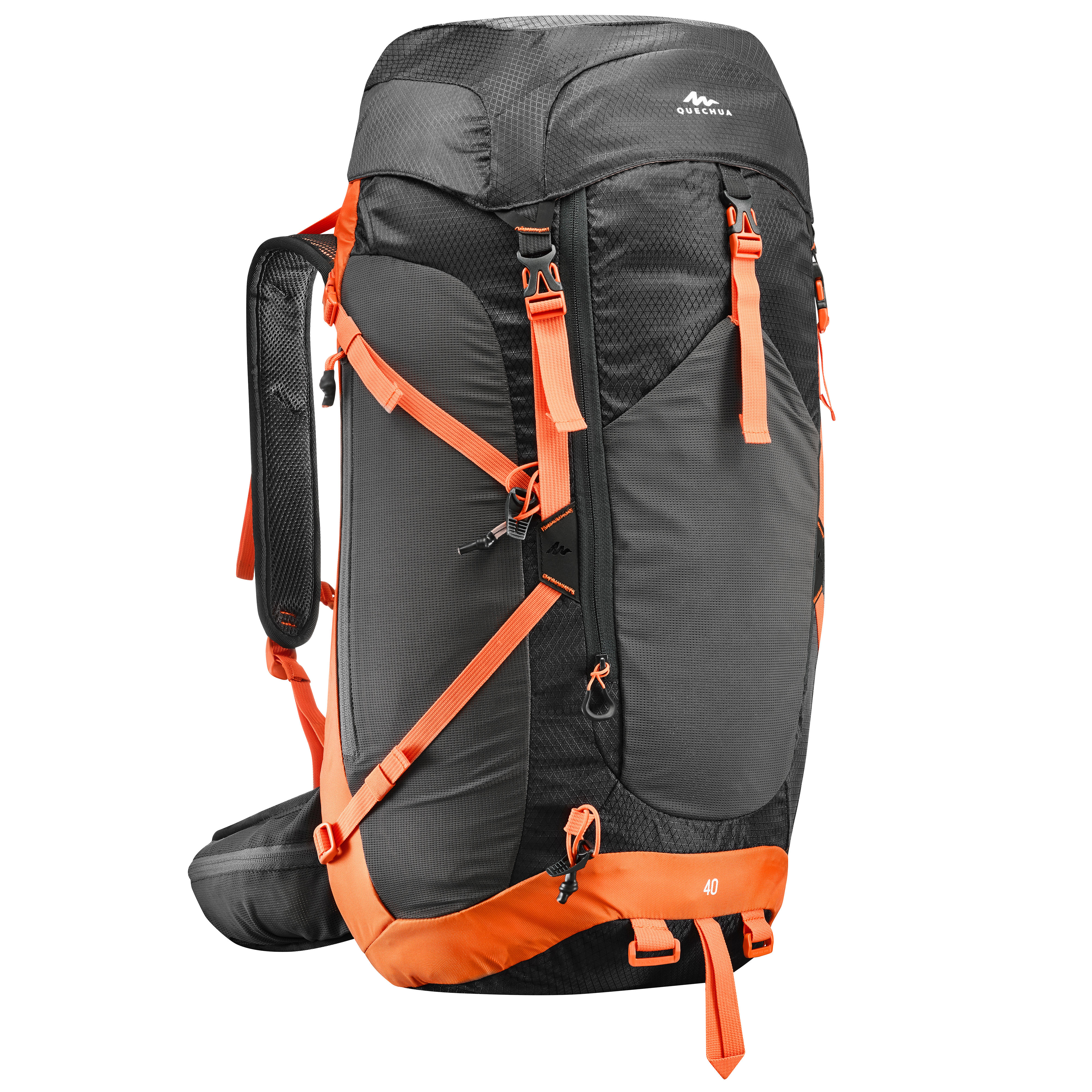 Zaino MH500 40 LITRI neroarancione QUECHUA DECATHLON