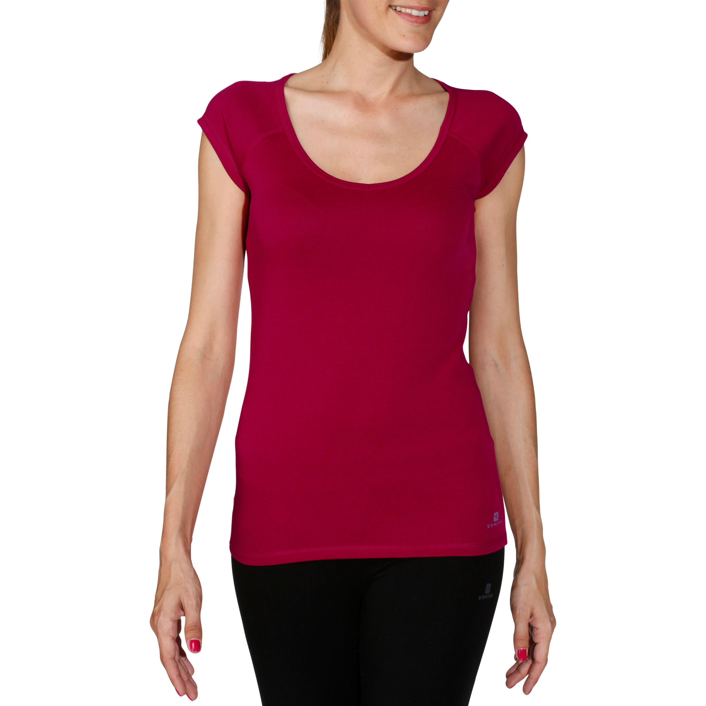 Active Women's Slim Fit Short Sleeve Fitness T-Shirt - Pink 2/10