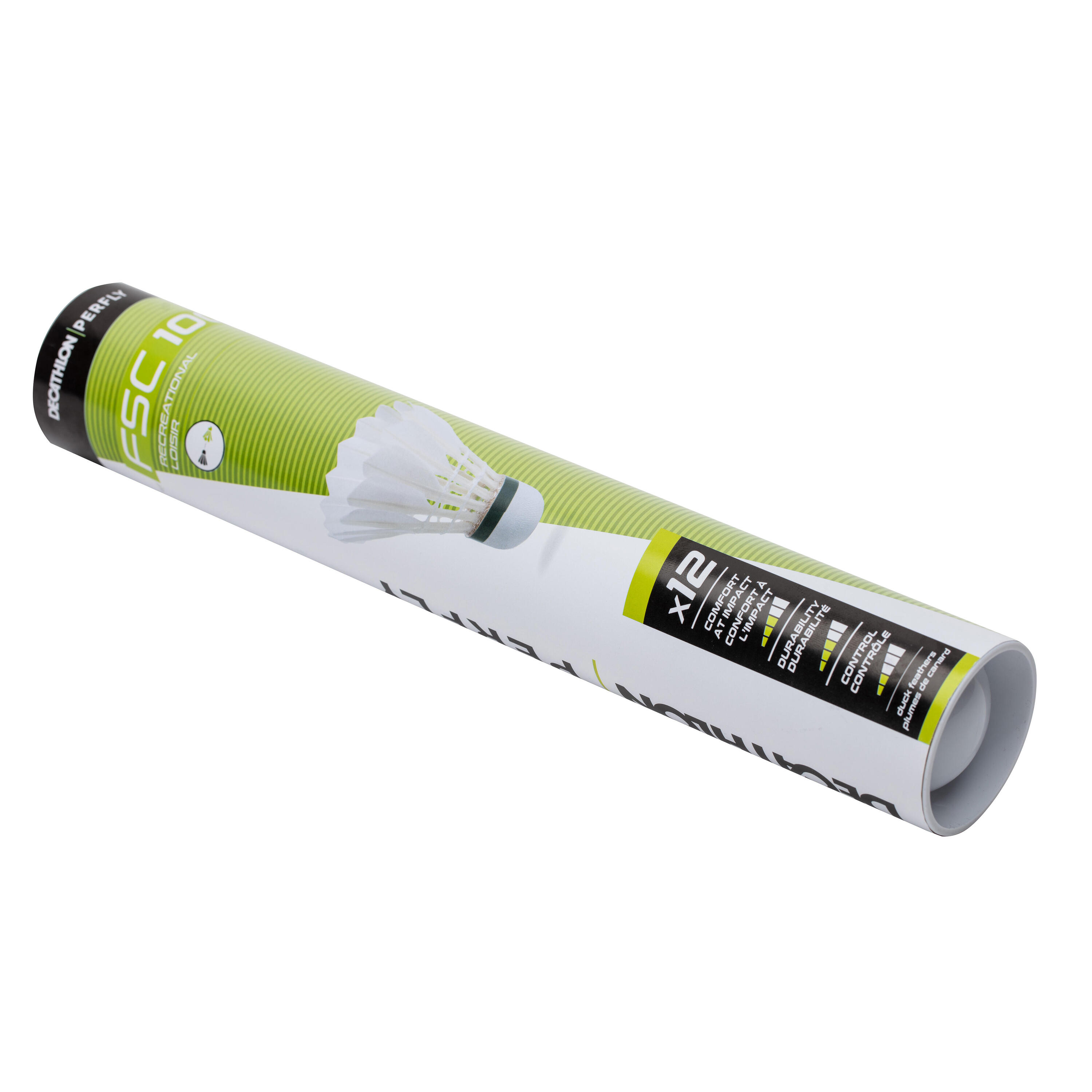 Lot de 12 volants de badminton plumes FSC 100 3/14