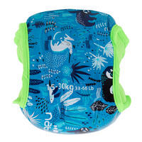 Children's Swimming Armbands blue "SLOTH" print interior 33 - 66 lb.