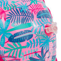 Swimming pool armbands with inner fabric for 15-30 kg kids - pink "Jungle” print