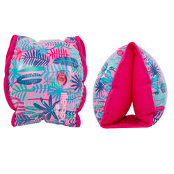 Brassards natation rose imprimé _QUOTE_Jungle _QUOTE_ intérieur tissu enfant 15 -30 kg