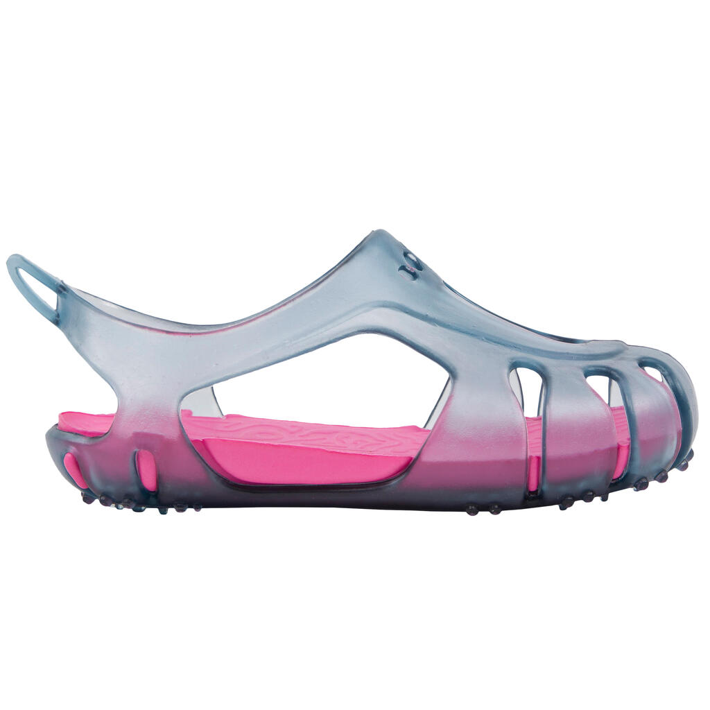 Chaussure Chausson Piscine Bébé gris/rose