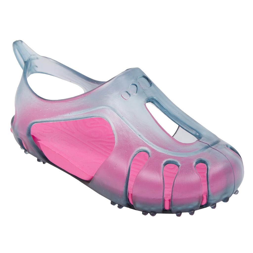 Chaussure Chausson Piscine Bébé gris/rose