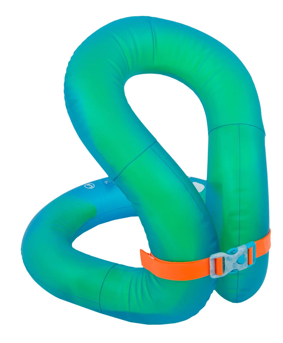 GILET DE NATATION GONFLABLE VERT ET BLEU TAILLE L (75-90 KG)