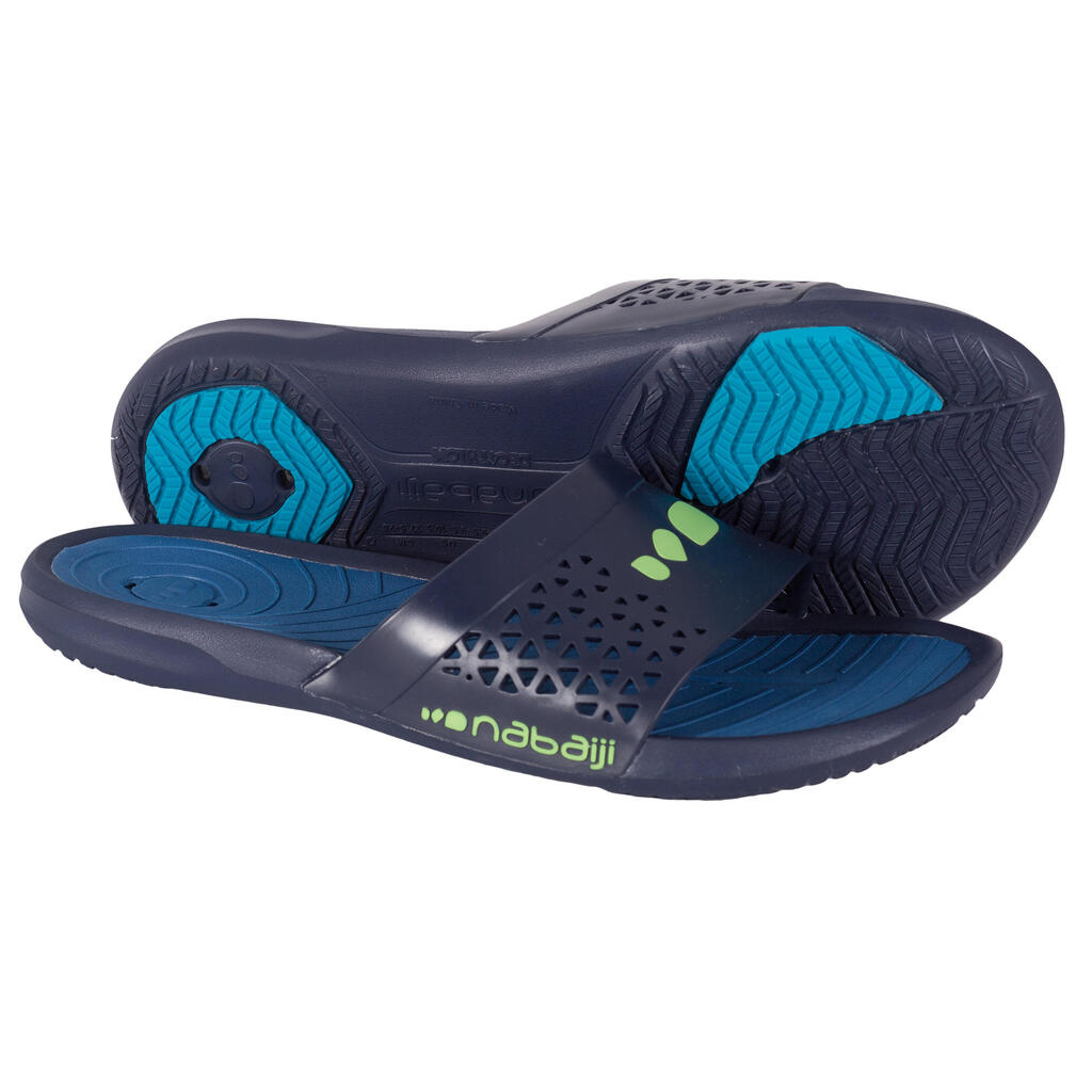 Men's Pool Sandals SLAP 500 PLUS Blue