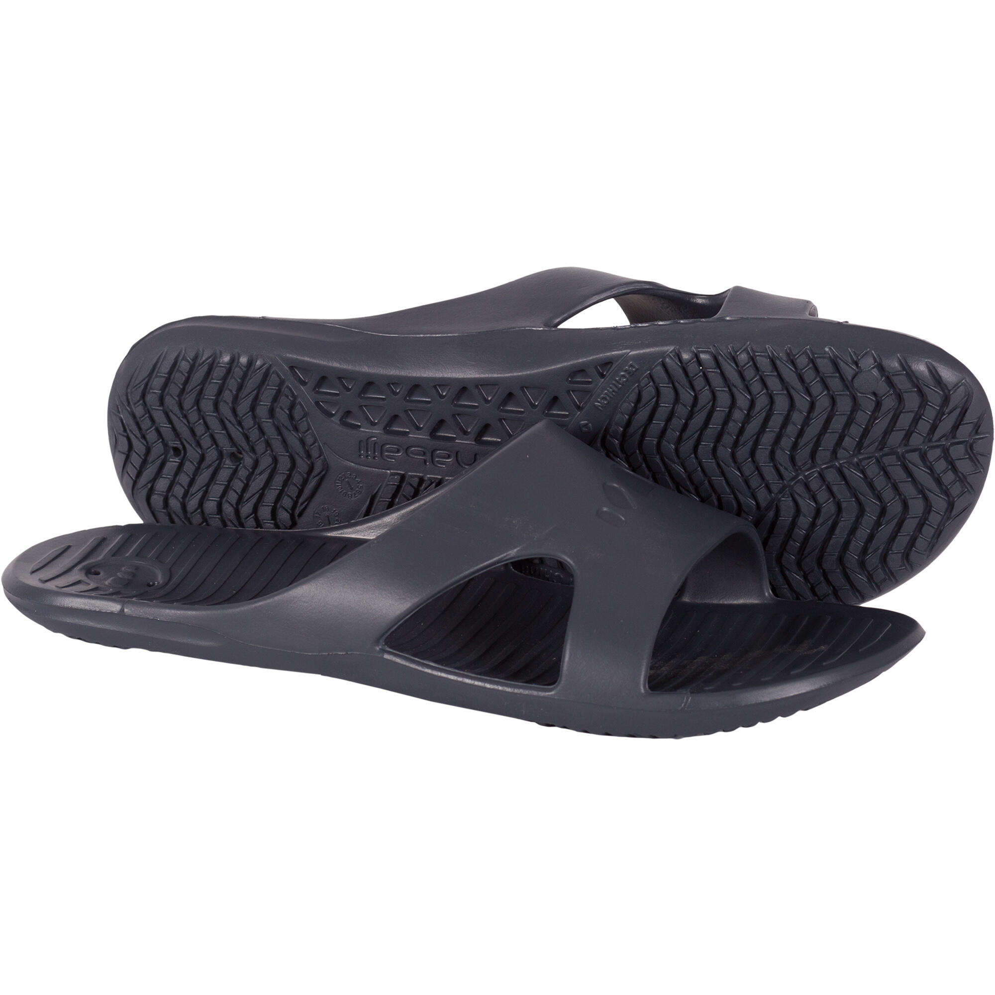 Men Pool Sandals Slap 100 Basic Grey-image-4