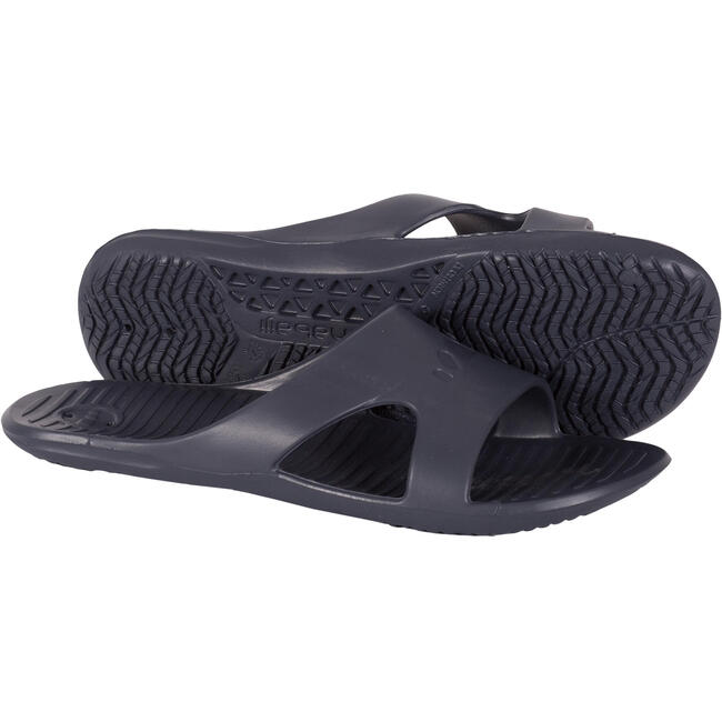 MEN'S POOL SANDALS SLAP BASIC 100 GREY