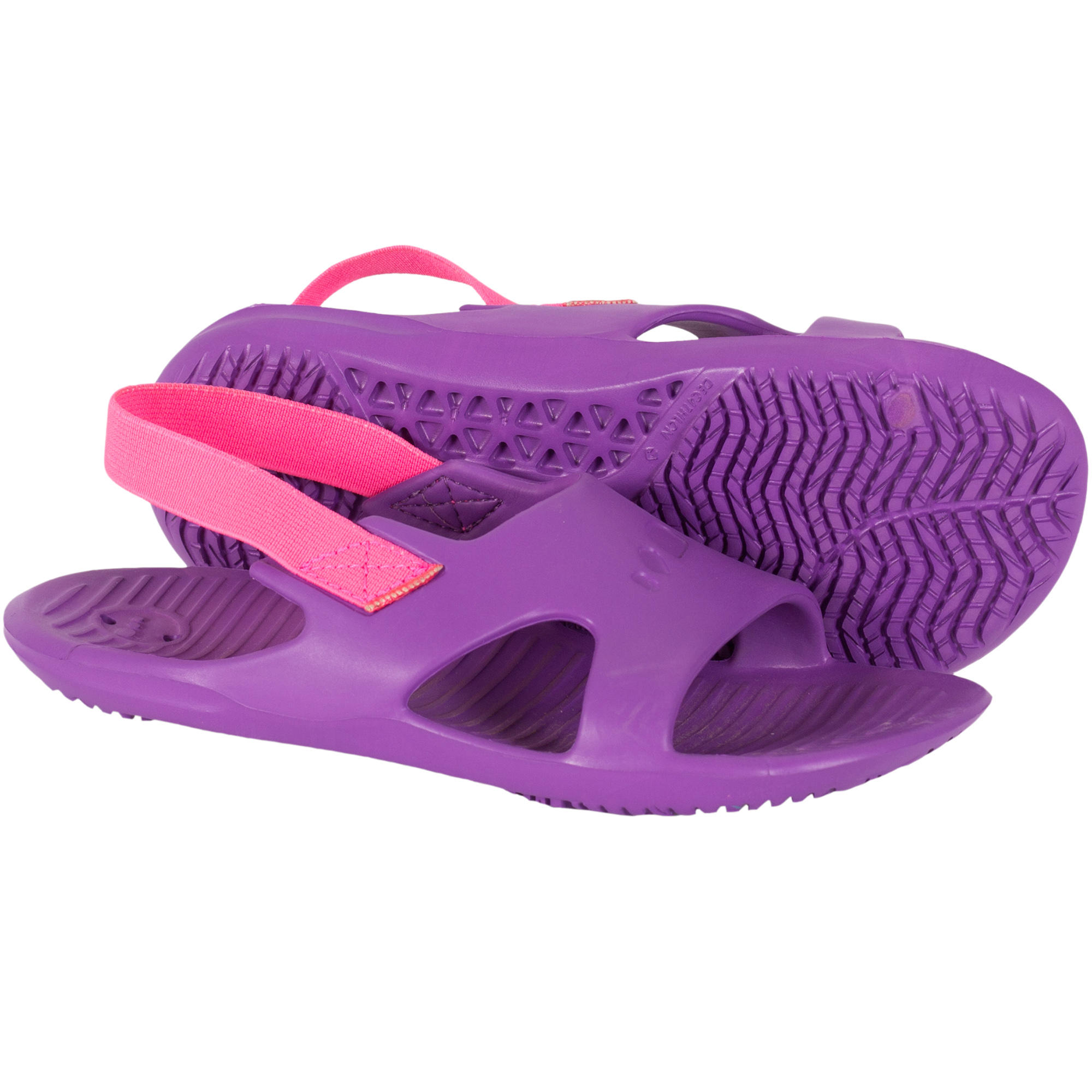 purple flip flops