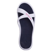 Women's Pool Sandals Slap 500 - White Blue